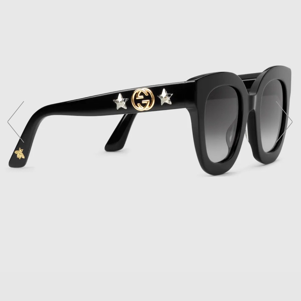 NEW GUCCI ROUND-FRAME ACETATE SUNGLASSES WITH STAR - Picture 9 of 9